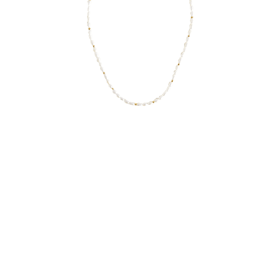 Short Seed Pearl Beaded Necklace | 18ct Gold Plated/Pearl Necklaces Missoma