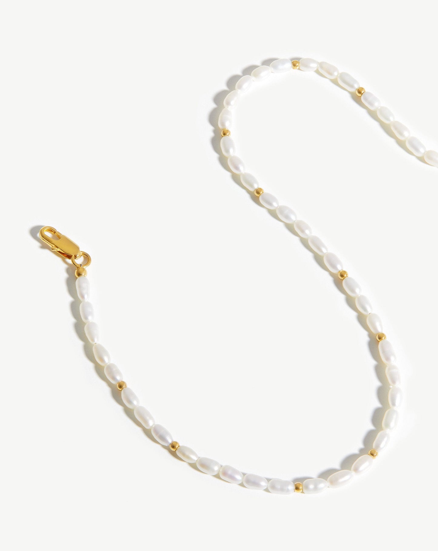 Short Seed Pearl Beaded Necklace | 18ct Gold Plated/Pearl Necklaces Missoma