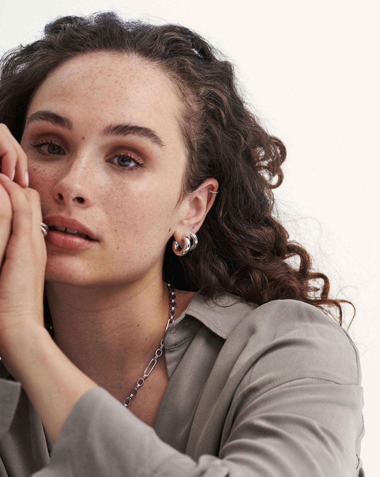 Small Ridge Hoop Earrings Earrings Missoma