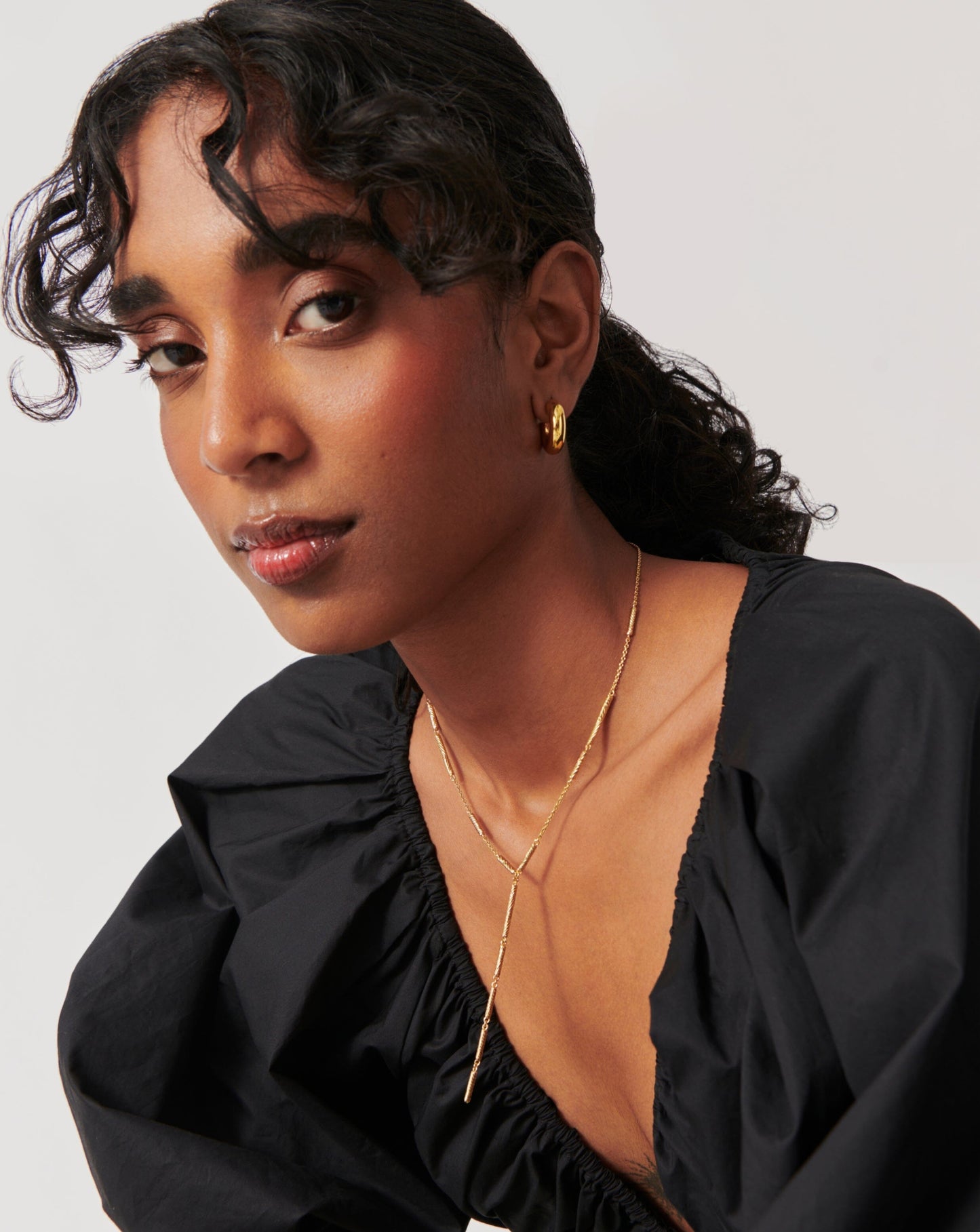 Wavy Ridge Lariat Chain Necklace Necklaces Missoma