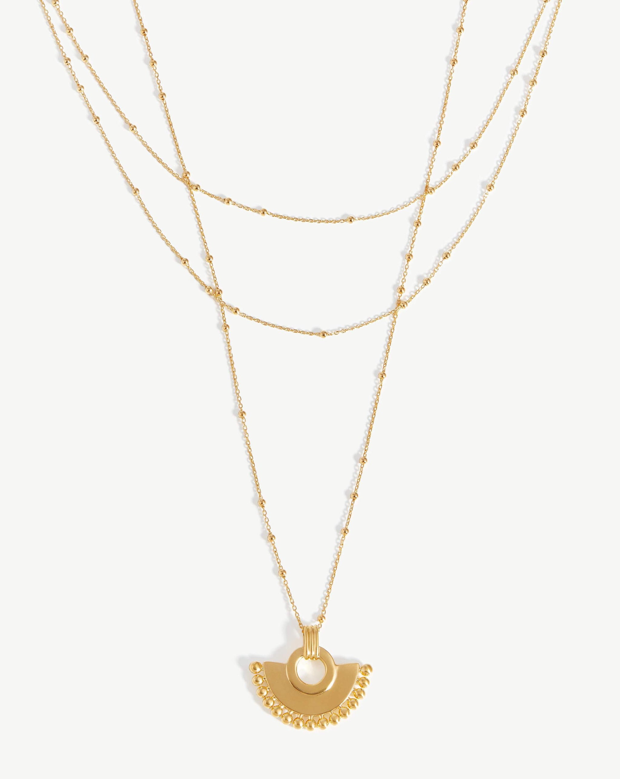 Zenyu Fan Chain Necklace Set | 18ct Gold Plated Vermeil Necklaces Missoma