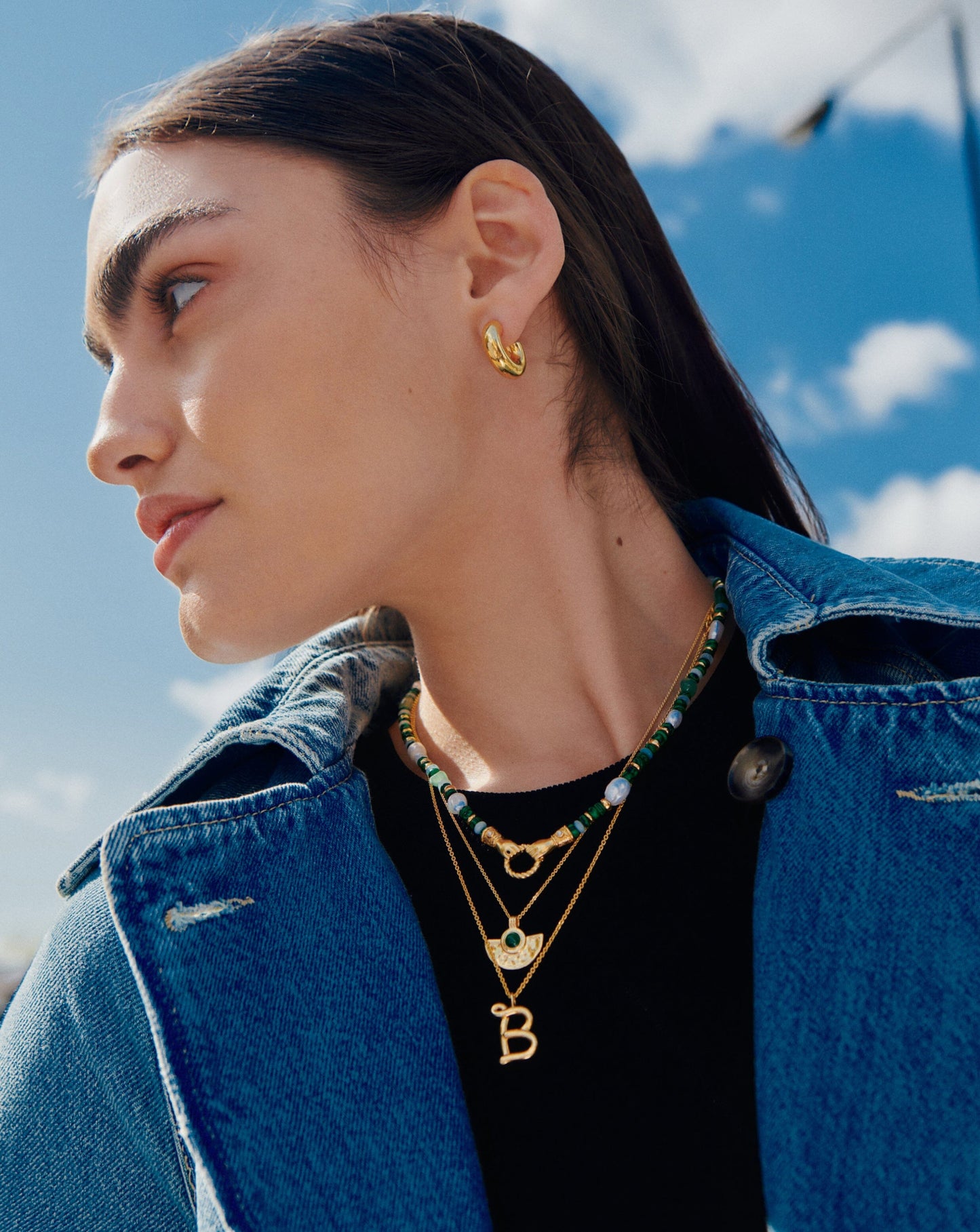 Zenyu Gemstone Fan Pendant Necklace Necklaces Missoma