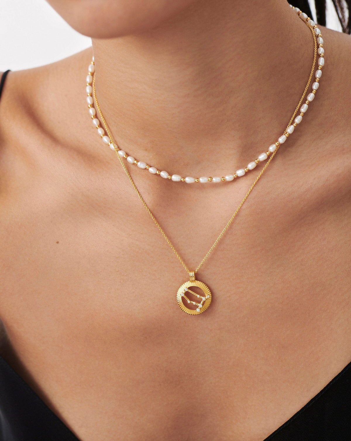 Zodiac Constellation Pendant Necklace - Gemini | 18ct Gold Plated Vermeil/Gemini Necklaces Missoma