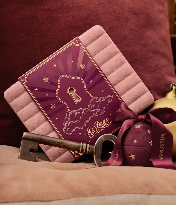 missoma 2026 jewellery advent calendar in a pink jewellery box