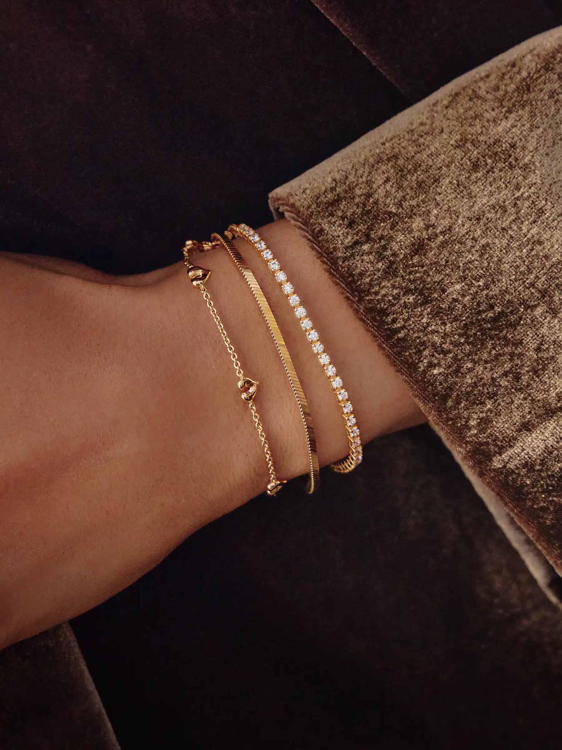 Molten Heart Mini Charm Bracelet