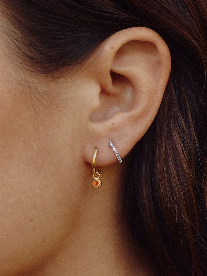 birthstone gold earring