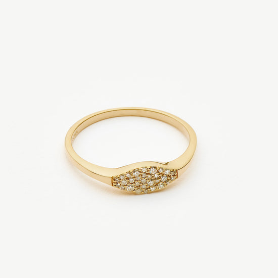 Fine Diamond Signet Ring | 14k Solid Gold/Diamond Rings Missoma 