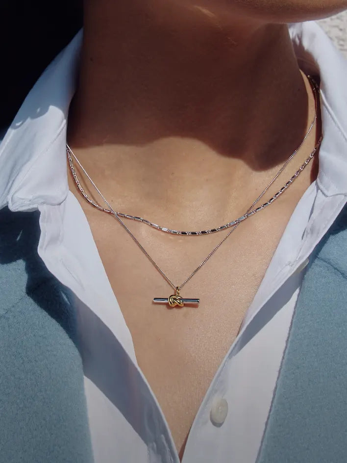 Lucy Williams Knot T-bar Necklace