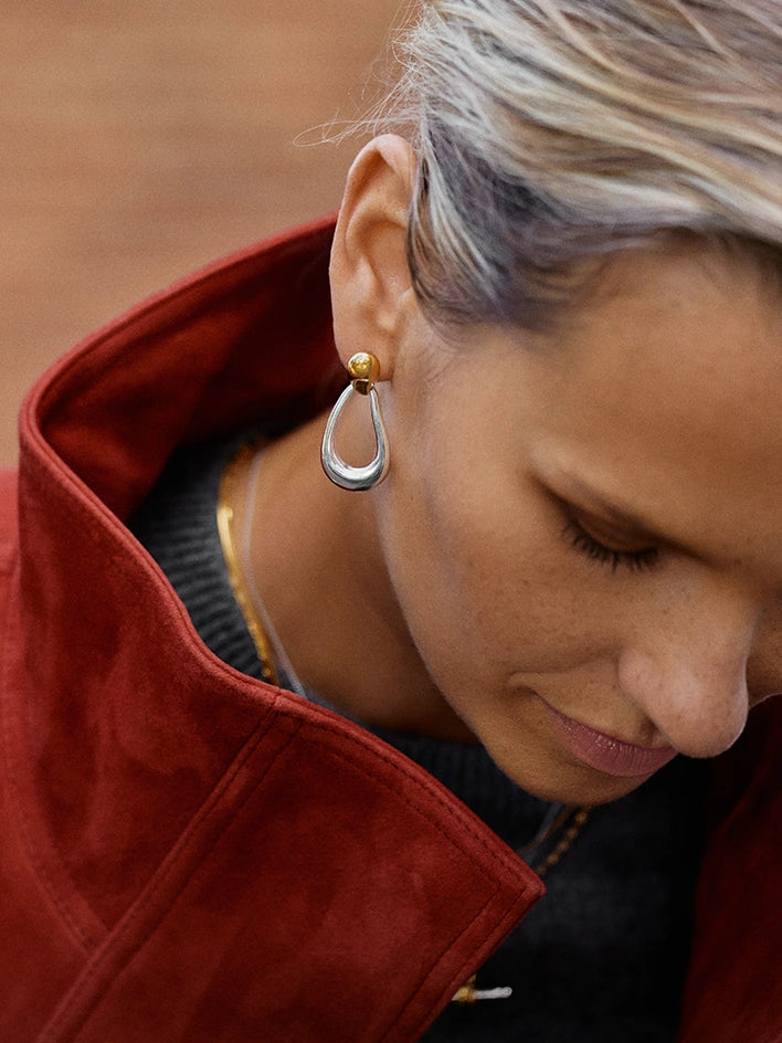 Molten Teardrop doorknocker earrings