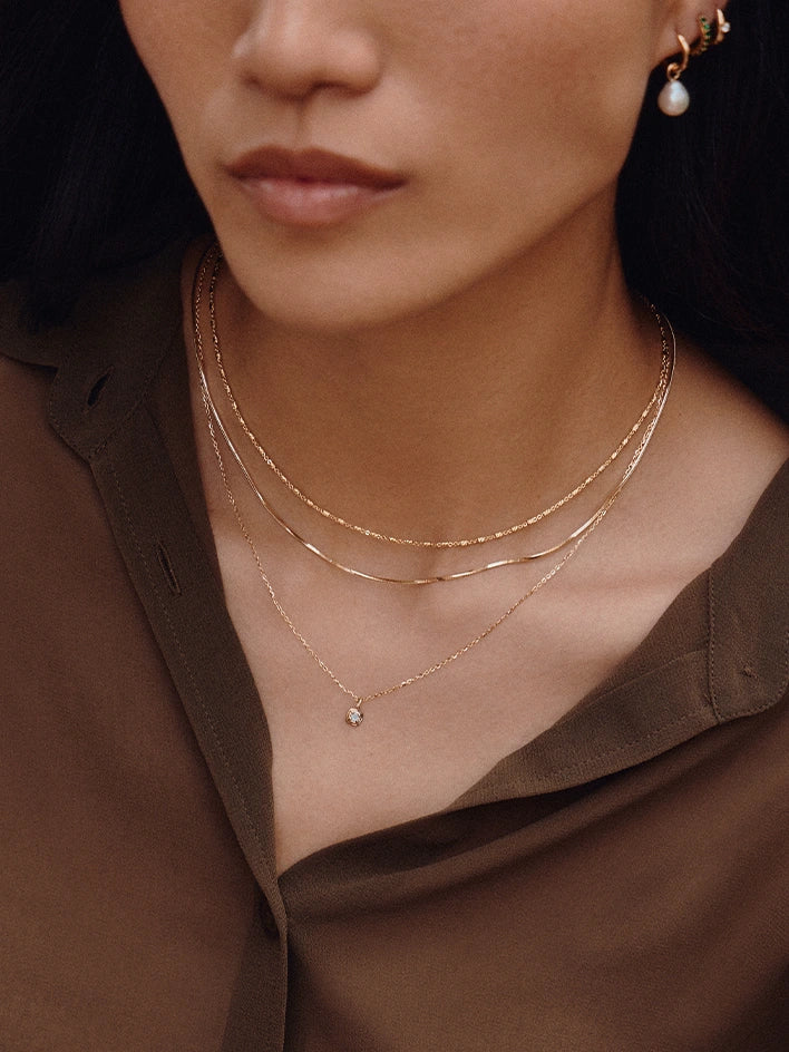 solid gold necklaces