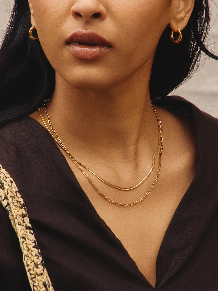 Mini Paperclip chain necklace