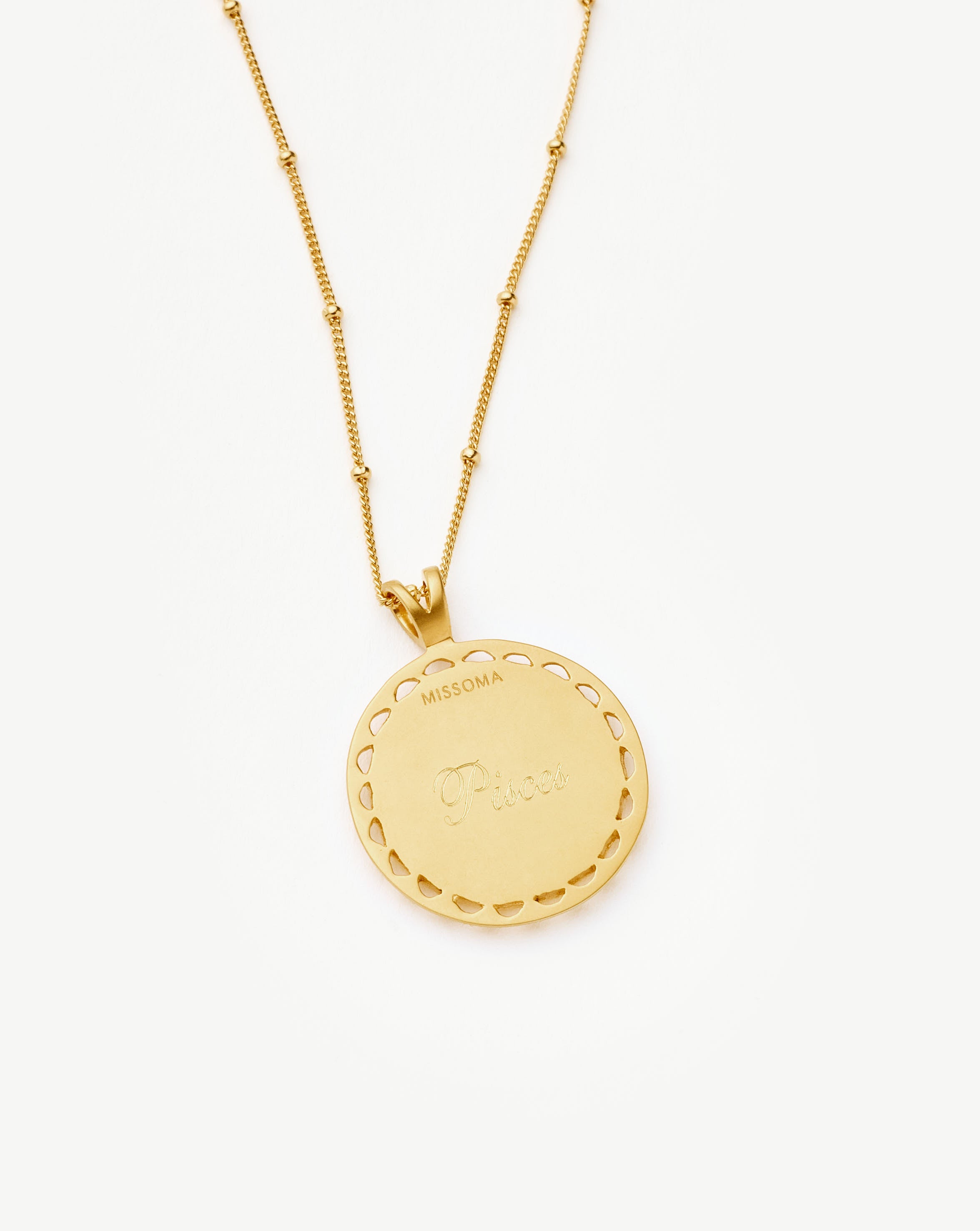 Lucy Williams Engravable Rising Sun Medallion Coin Necklace | 18k Gold Vermeil