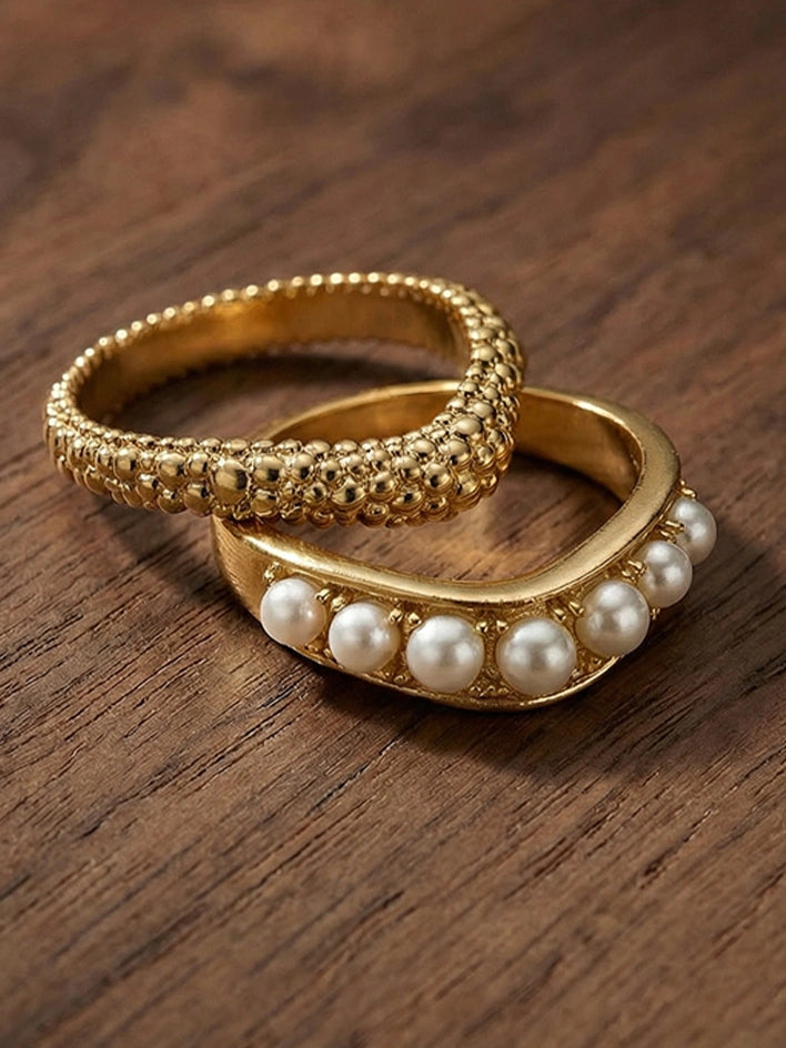 Pearl Baya Ring Set