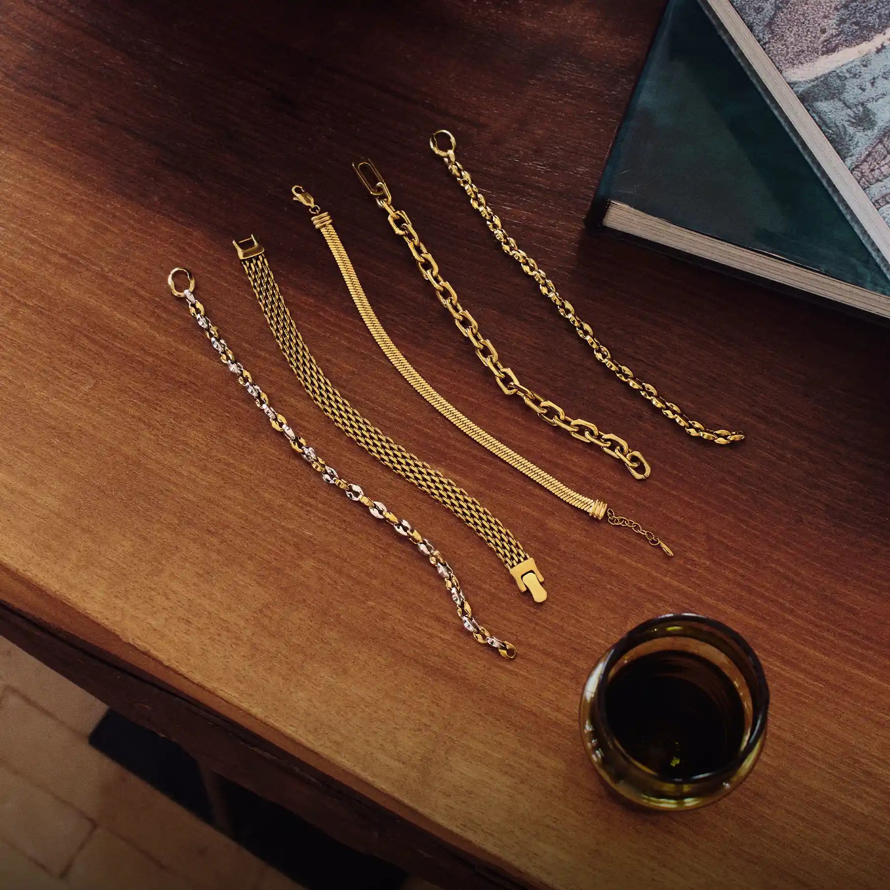 Magma Gemstone Gold Bracelet