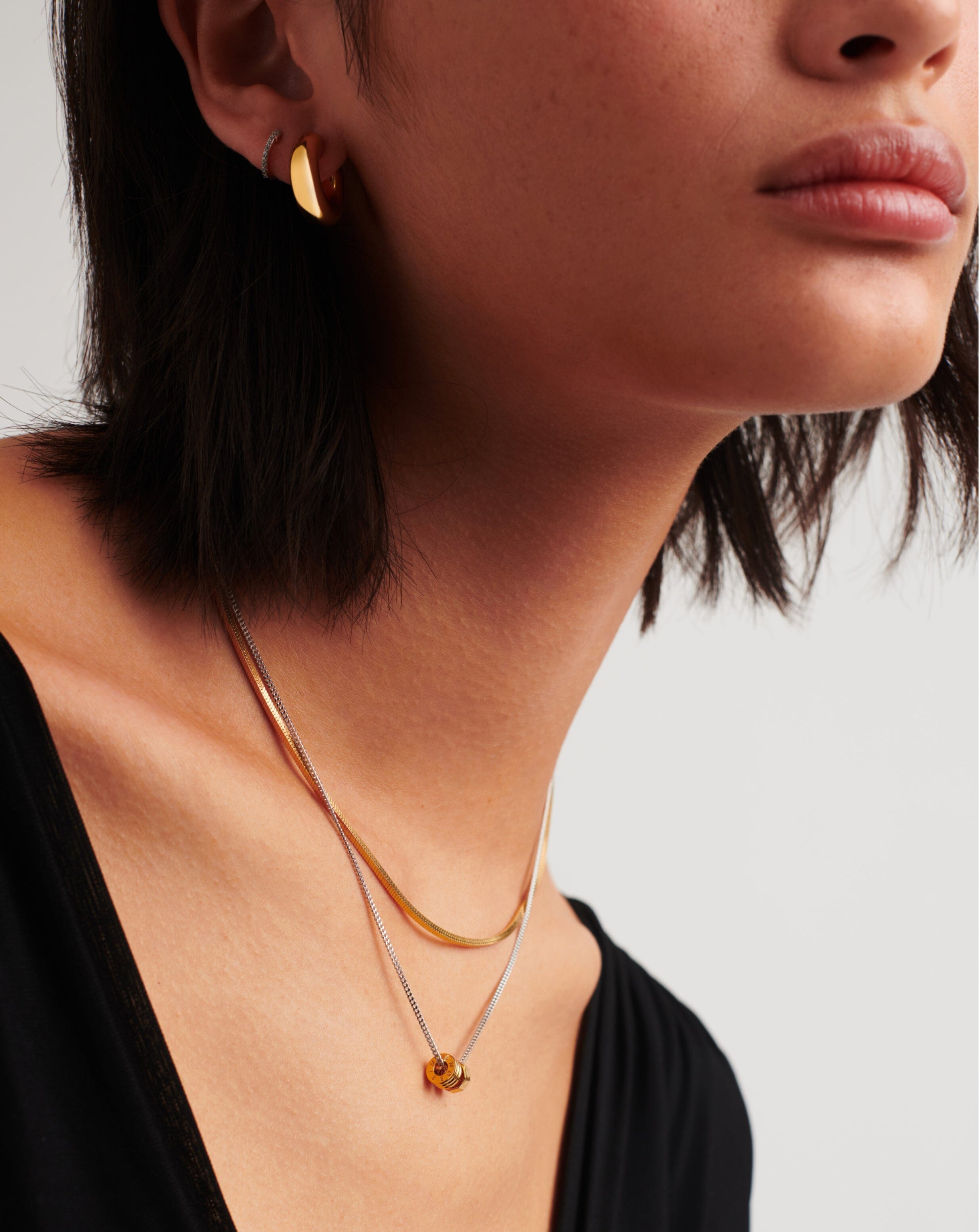 Abacus Beaded Floating Charm Necklace | 18ct Recycled Gold Vermeil and Rhodium on Sterling Silver Necklaces Missoma 