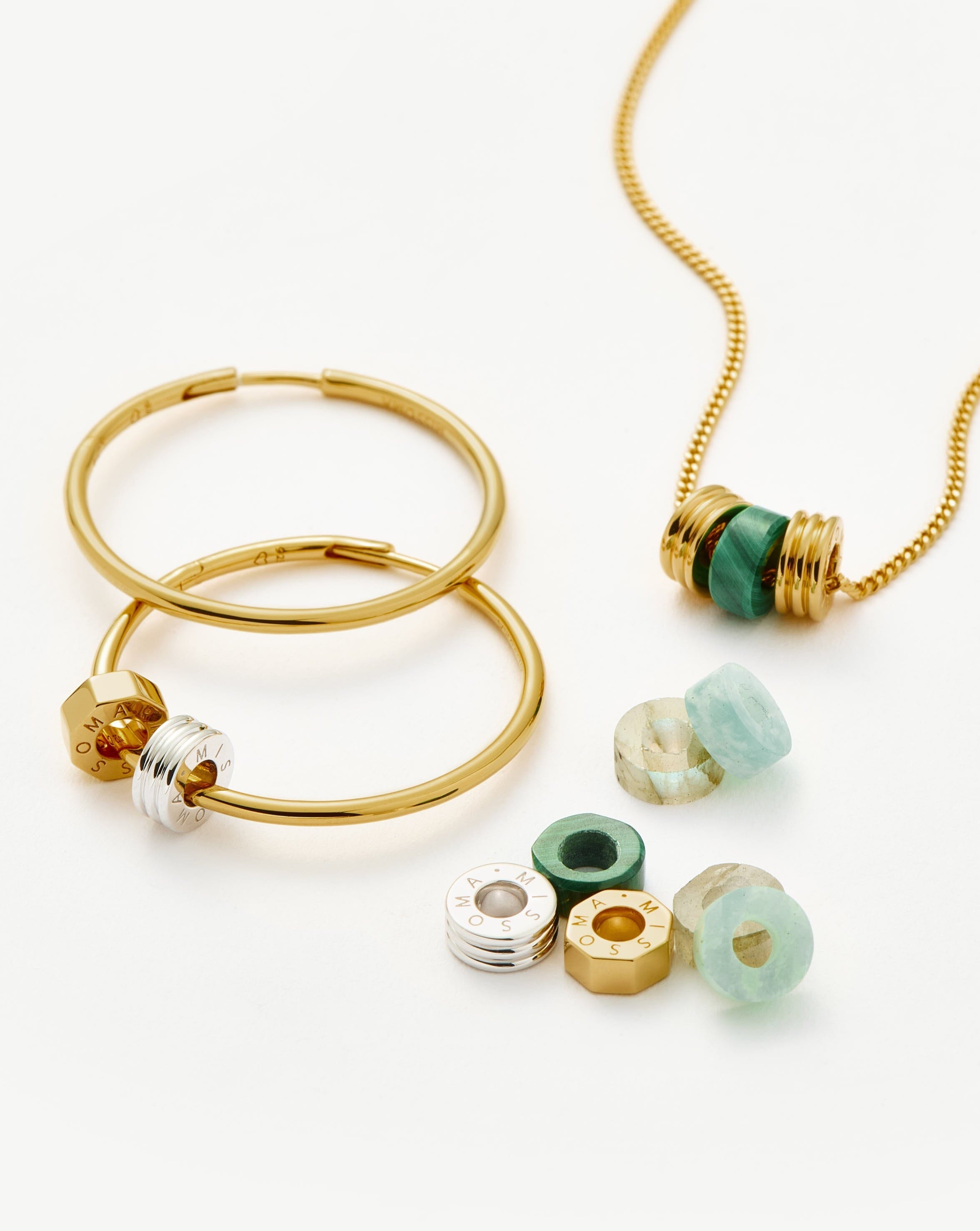 Abacus Beaded Gemstone Make-Your-Own Set | 18ct Recycled Gold Vermeil on Recycled Sterling Silver Layering Sets Missoma 