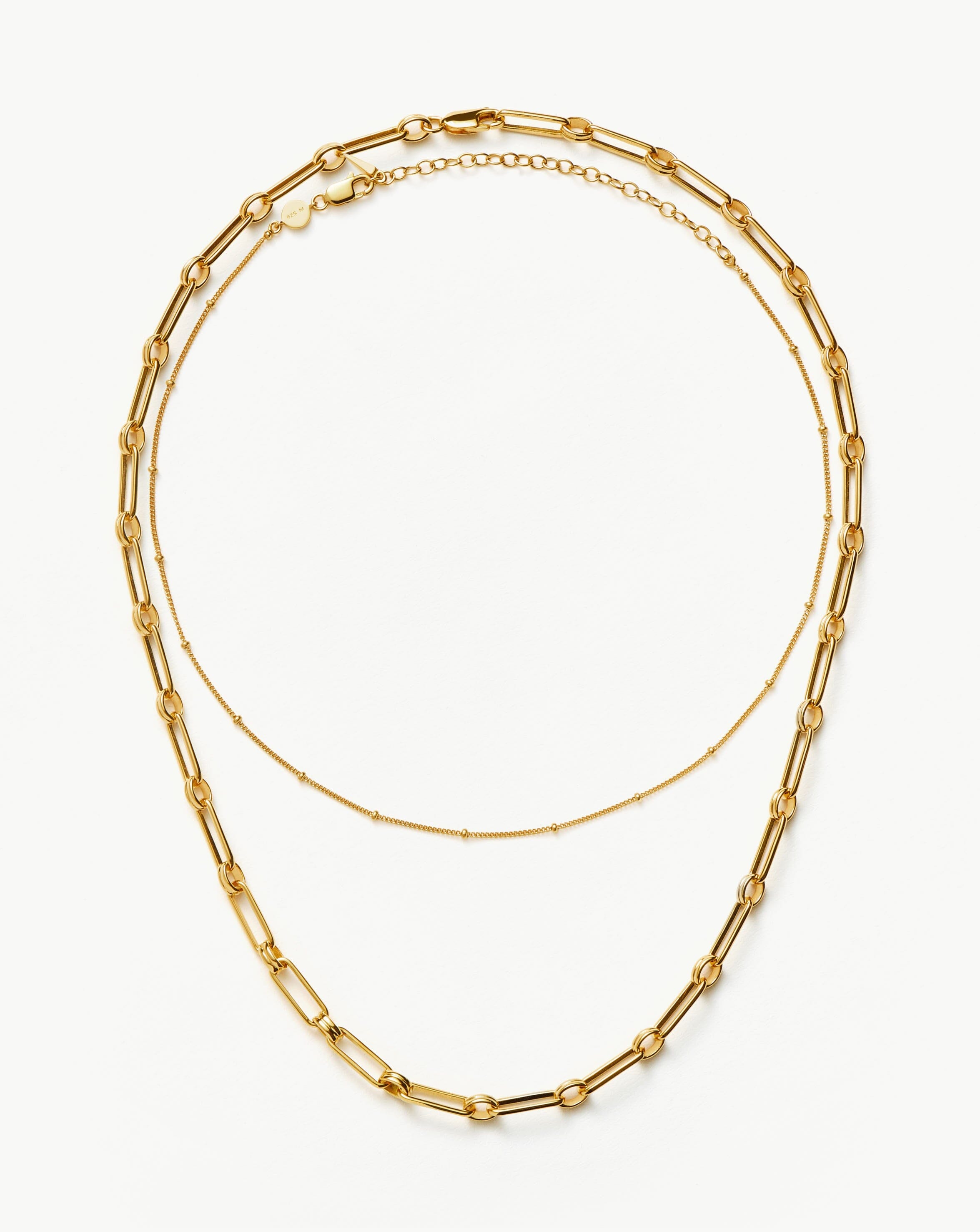 Aegis Chain Choker Necklace Set | 18ct Gold Plated Vermeil Necklaces Missoma 