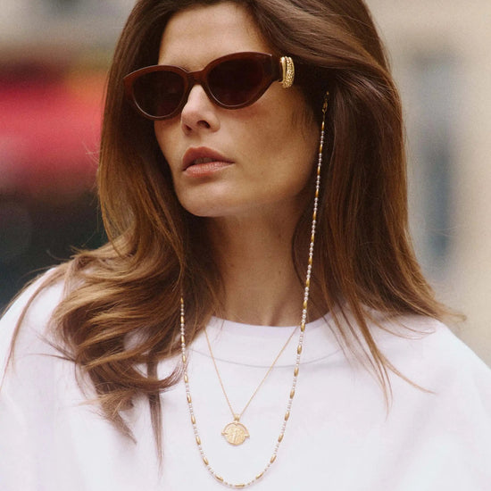 Alyssa Sunglasses Chain | 18k Gold Plated/Pearl Sunglasses Missoma 