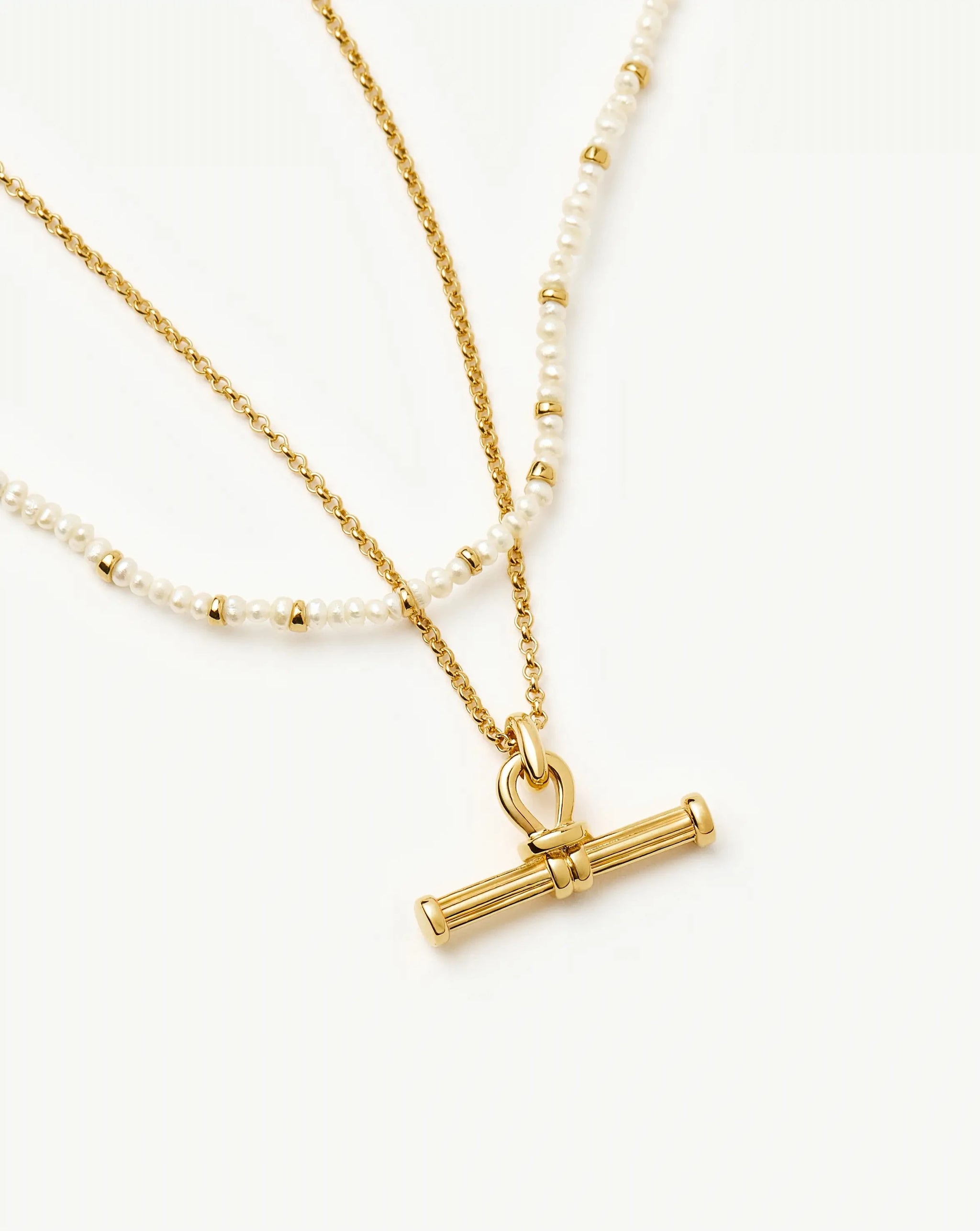 Andy Everyday Pearl Set | 18k Gold Plated, Pearl Necklaces Missoma 
