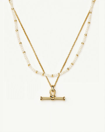 Andy Everyday Pearl Set | 18k Gold Plated, Pearl Necklaces Missoma 