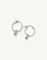 April Birthstone Mini Charm Hoop Earrings | Sterling Silver/Crystal Earrings Missoma 