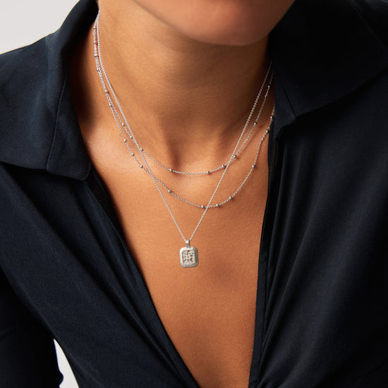 April Birthstone Necklace & Charm Earrings Set | Sterling Silver/Crystal Necklaces Missoma 