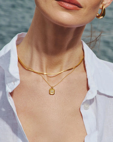 April Birthstone Pendant Necklace | 18k Gold Vermeil/Crystal Necklaces Missoma 