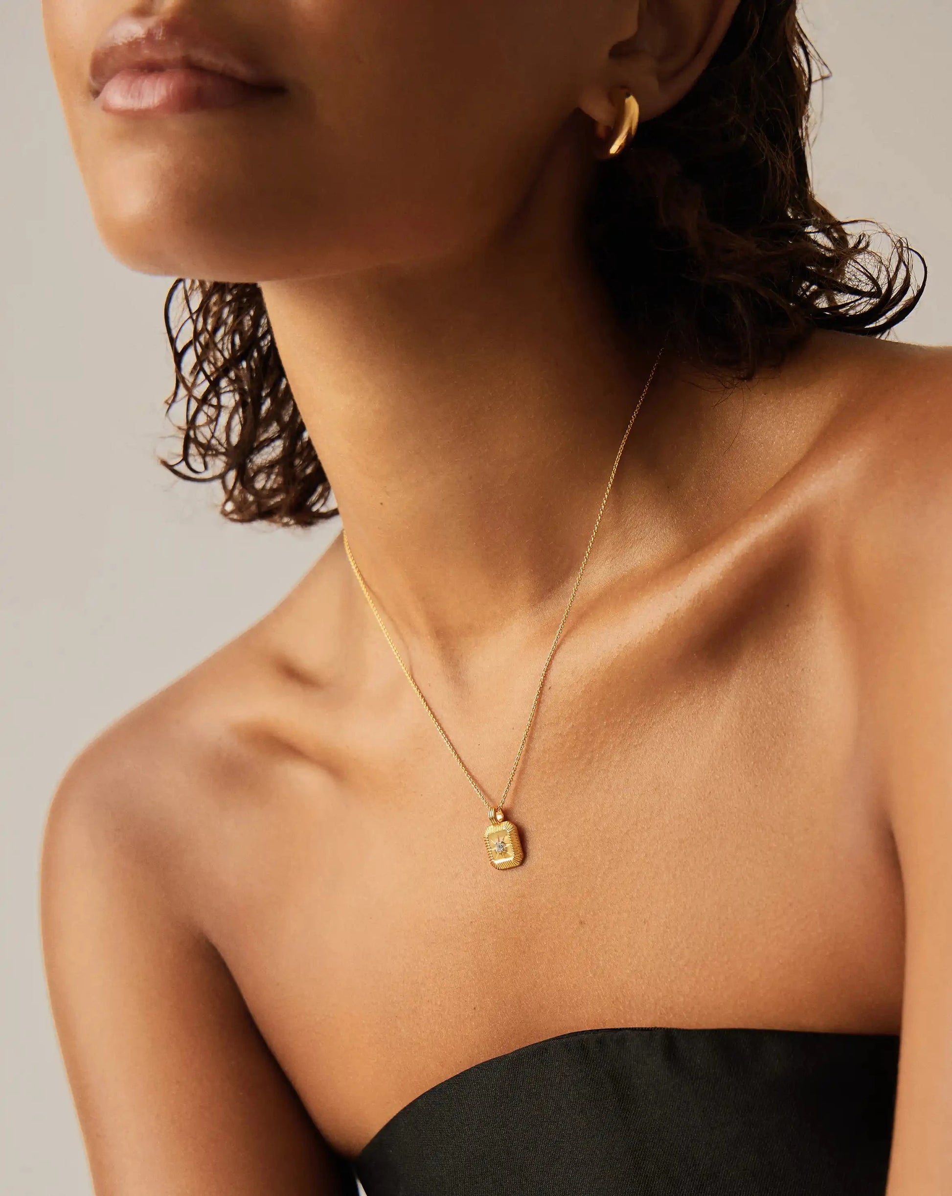 April Birthstone Pendant Necklace | 18k Gold Vermeil/Crystal Necklaces Missoma 