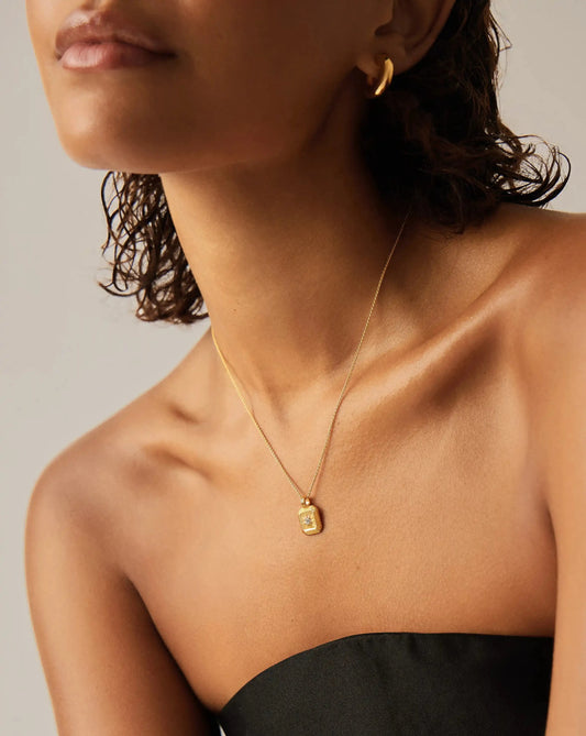 April Birthstone Pendant Necklace | 18k Gold Vermeil/Crystal Necklaces Missoma 
