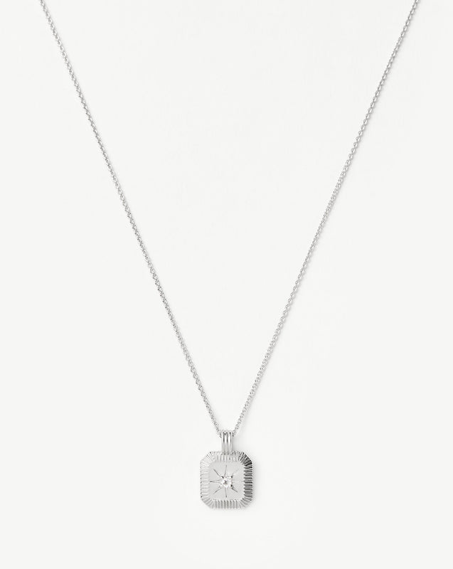 April Birthstone Pendant Necklace | Crystal/April