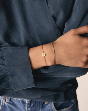 April Birthstone Slider Bracelet | 18k Gold Plated/Crystal Bracelets Missoma 