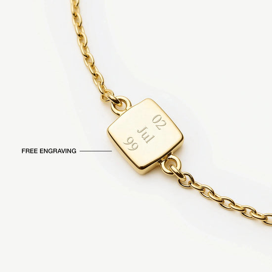 April Birthstone Slider Bracelet | 18k Gold Plated/Crystal Bracelets Missoma 