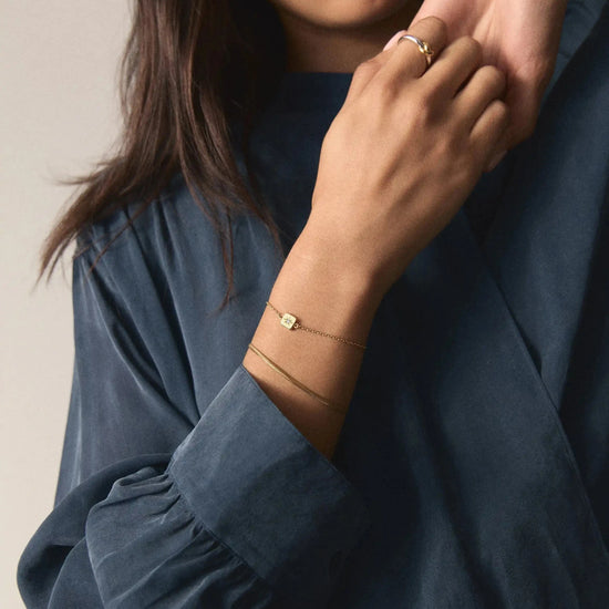 April Birthstone Slider Bracelet | 18k Gold Plated/Crystal Bracelets Missoma 