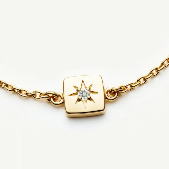 April Birthstone Slider Bracelet | 18k Gold Plated/Crystal Bracelets Missoma 