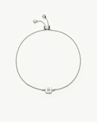 April Birthstone Slider Bracelet | Silver Plated/Crystal Bracelets Missoma 