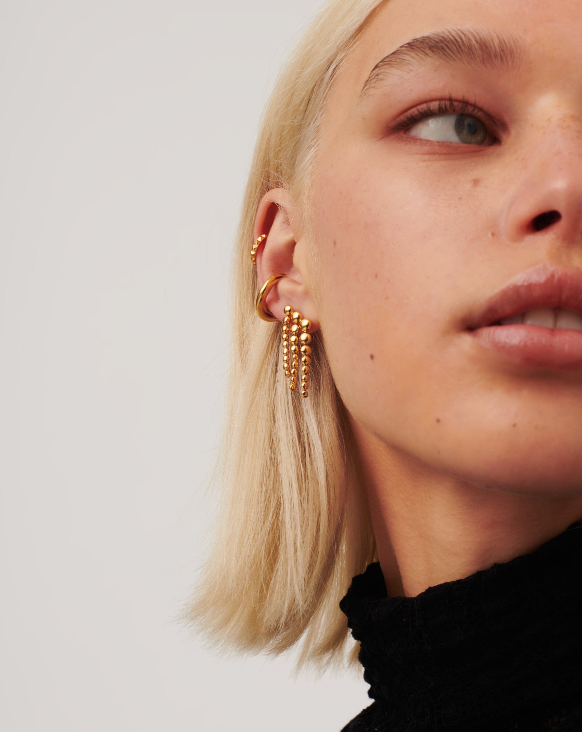 Articulated Beaded Waterfall Drop Earrings | 18ct Gold Plated Vermeil Earrings Missoma 