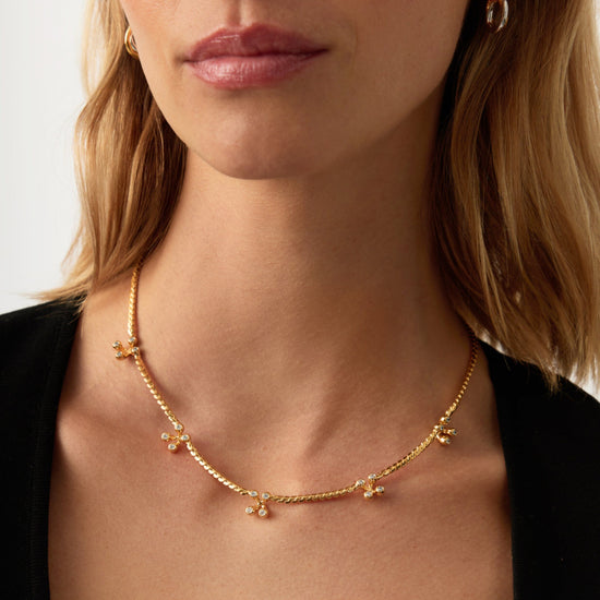 Atom Charm Necklace | 18k Gold Plated Cubic Zirconia Necklaces Missoma 