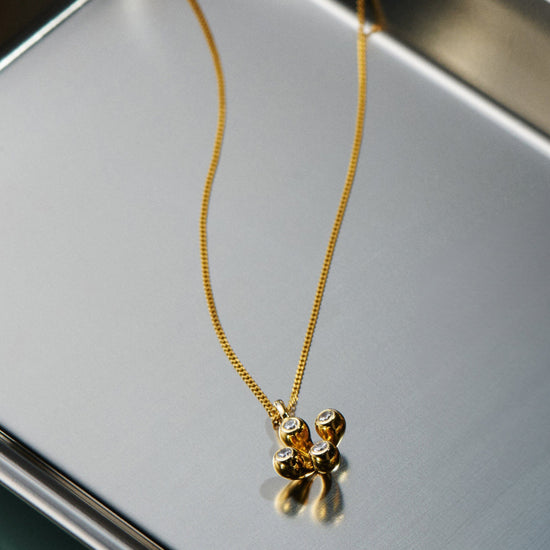Atom Pendant Necklace | 18k Gold Vermeil Cubic Zirconia Necklaces Missoma 