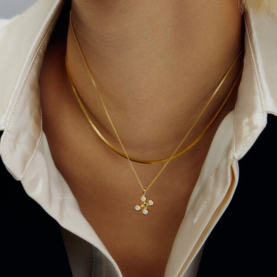 Atom Pendant Necklace | 18k Gold Vermeil Cubic Zirconia Necklaces Missoma 
