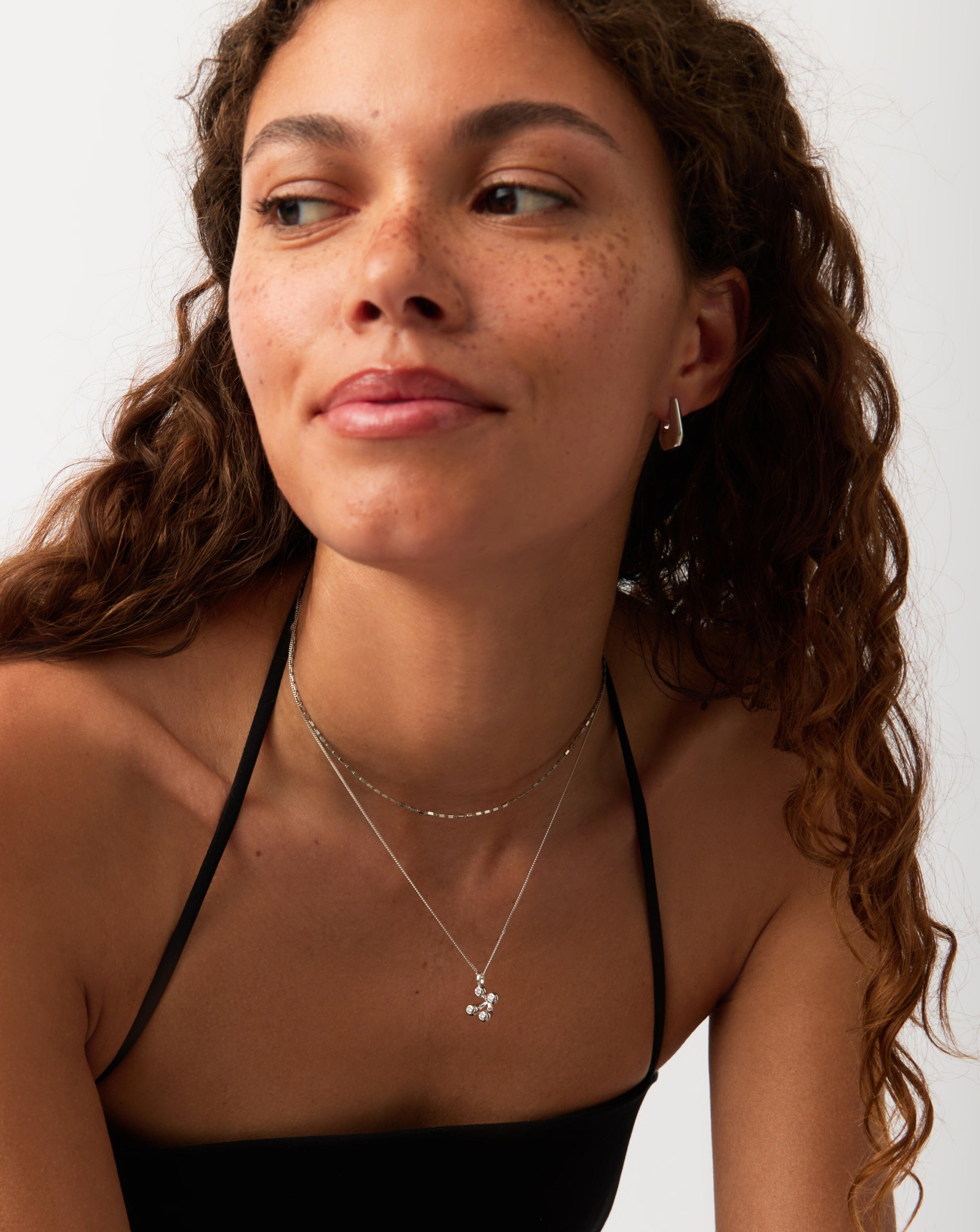 Atom Pendant Necklace | Sterling Silver Cubic Zirconia Necklaces Missoma 