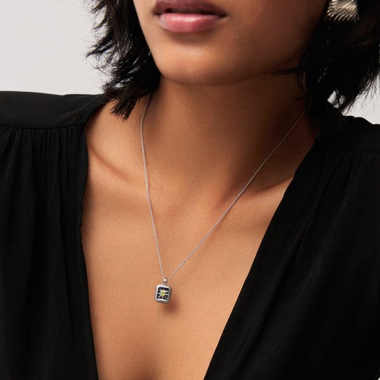 August Birthstone Necklace & Charm Earrings Set | Sterling Silver/Peridot Necklaces Missoma 