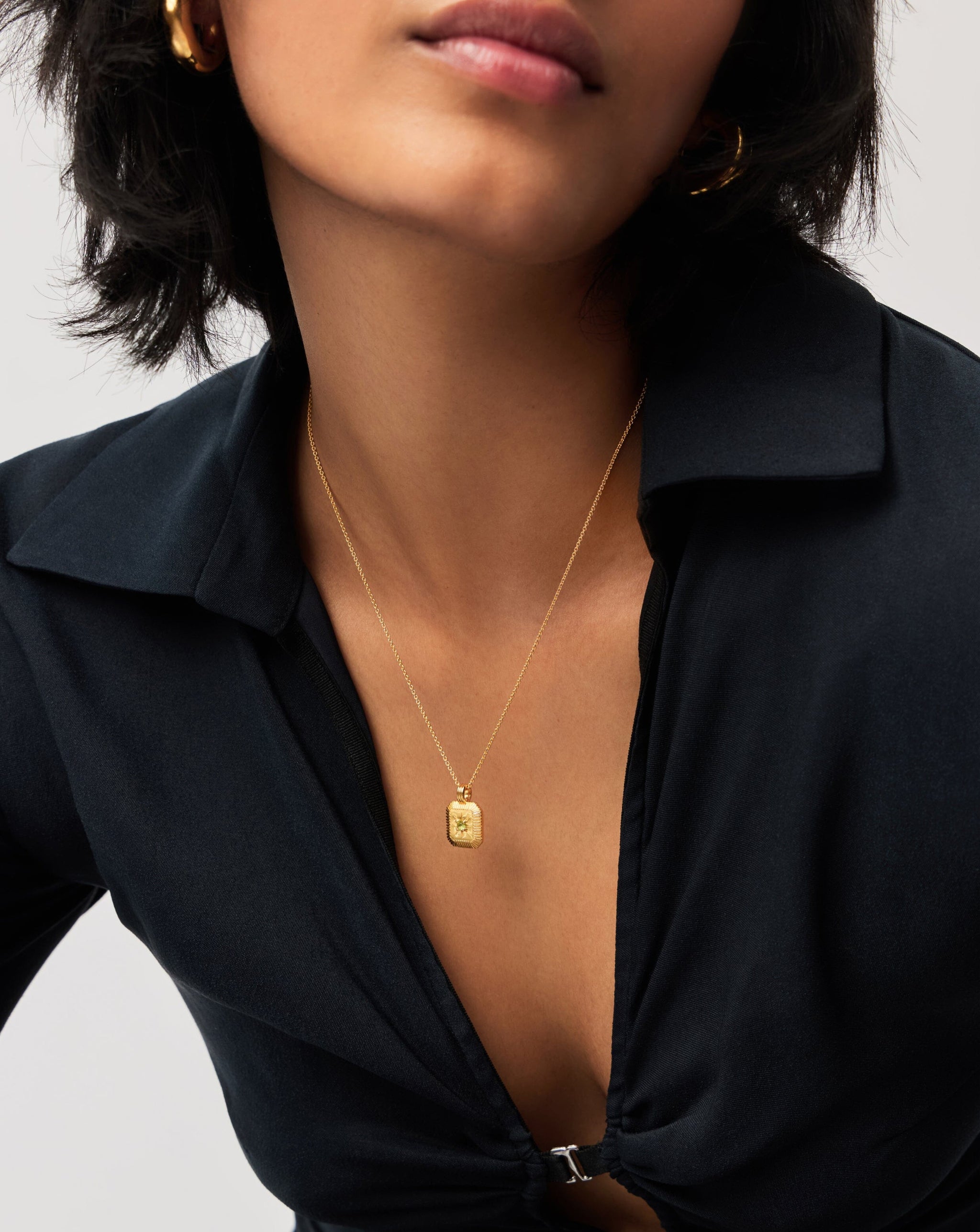 August Birthstone Pendant Necklace | 18k Gold Vermeil/Peridot Necklaces Missoma 