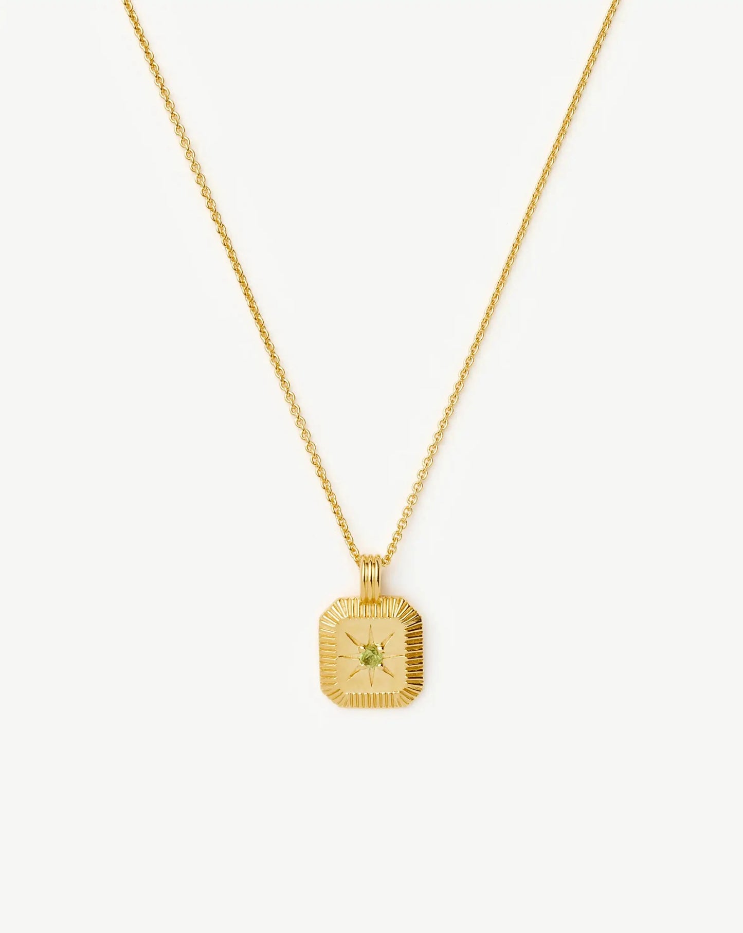 August Birthstone Pendant Necklace | 18k Gold Vermeil/Peridot Necklaces Missoma 