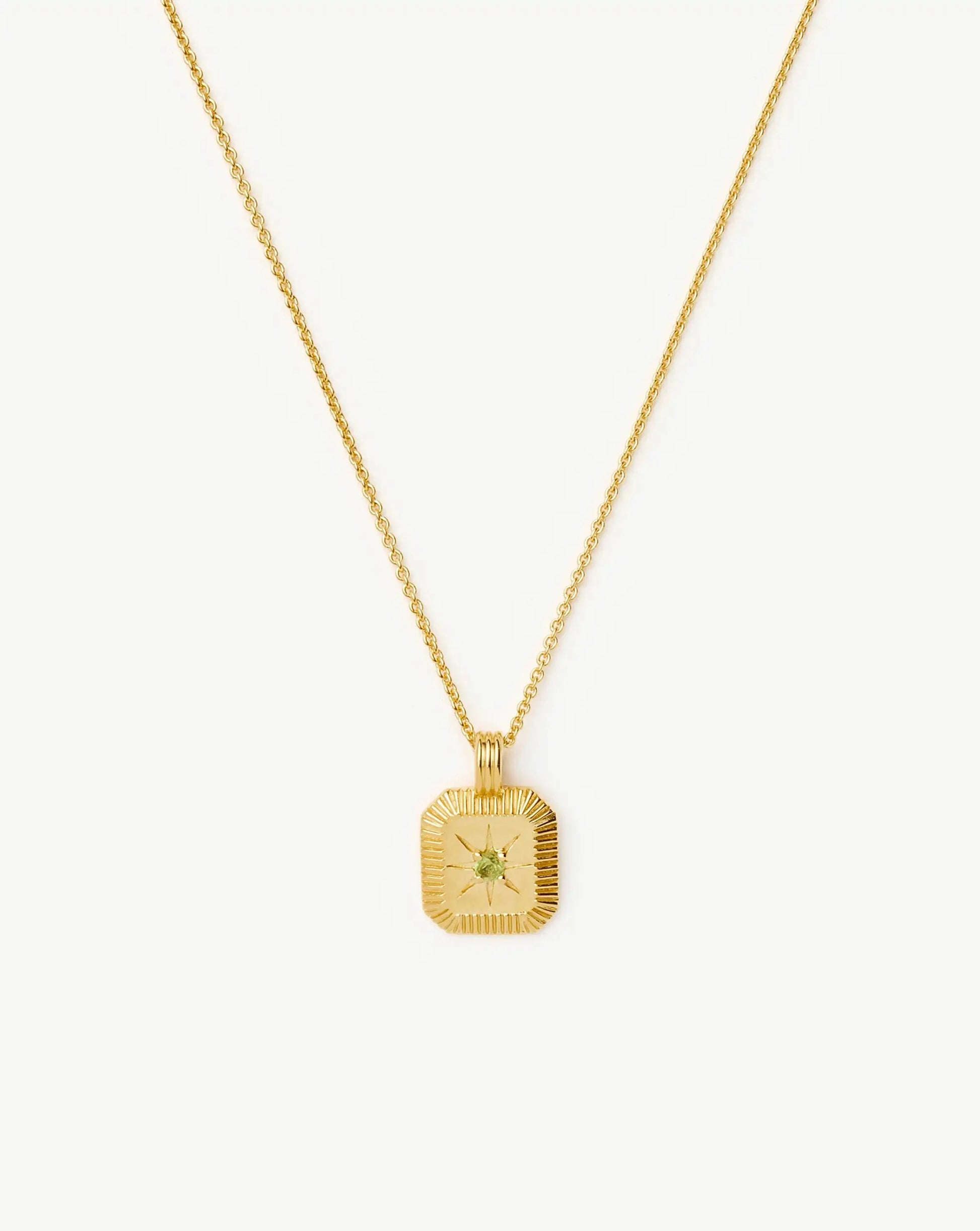 August Birthstone Pendant Necklace | 18k Gold Vermeil/Peridot Necklaces Missoma 