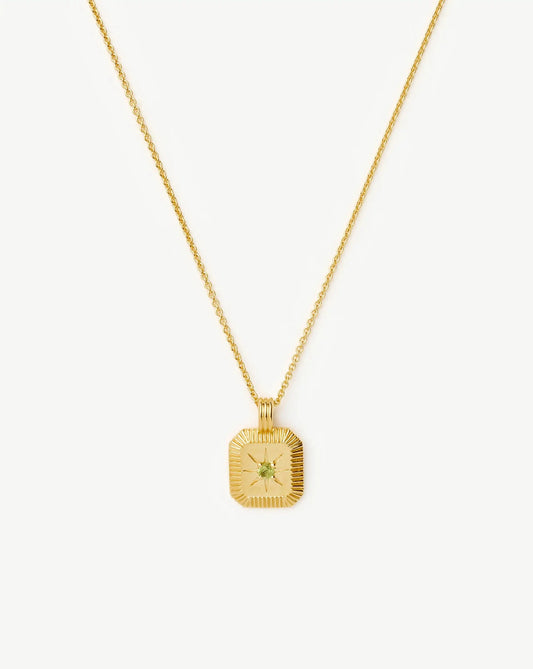 August Birthstone Pendant Necklace | 18k Gold Vermeil/Peridot Necklaces Missoma 