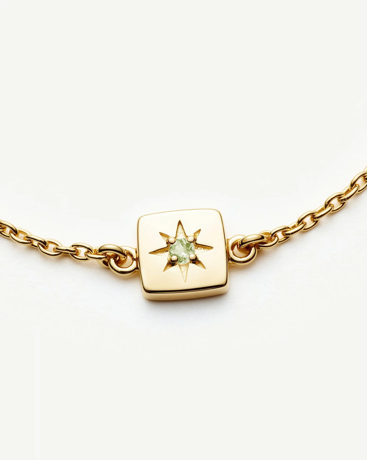 August Birthstone Slider Bracelet | 18k Gold Plated/Peridot Bracelets Missoma 