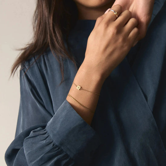 August Birthstone Slider Bracelet | 18k Gold Plated/Peridot Bracelets Missoma 