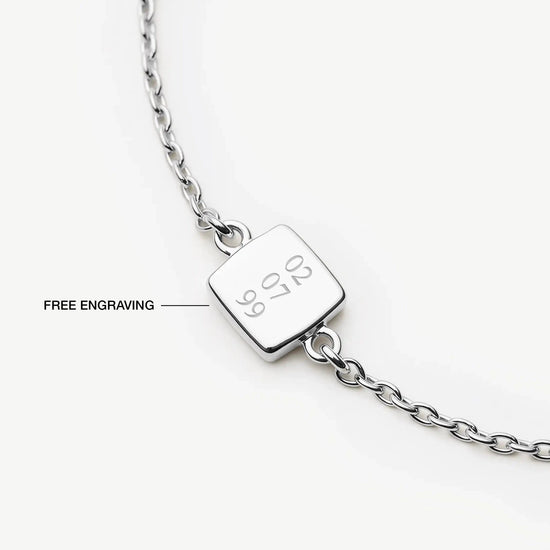 August Birthstone Slider Bracelet | Silver Plated/Peridot Bracelets Missoma 
