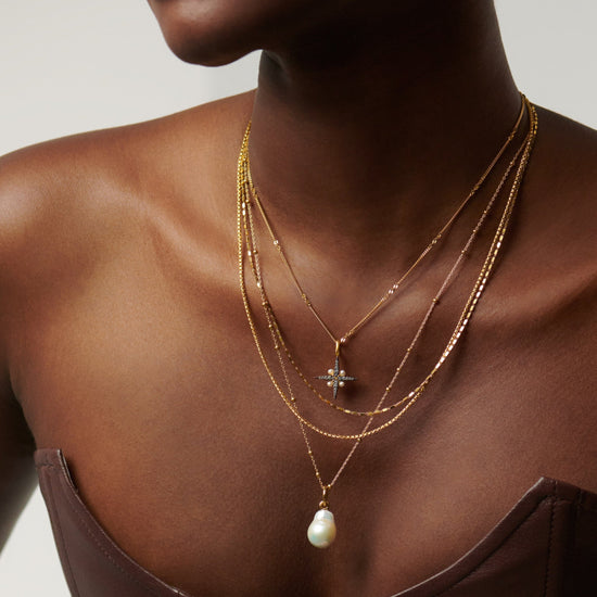 Baroque Pearl Chain Necklace | 18ct Gold Plated Vermeil/Pearl Necklaces Missoma 