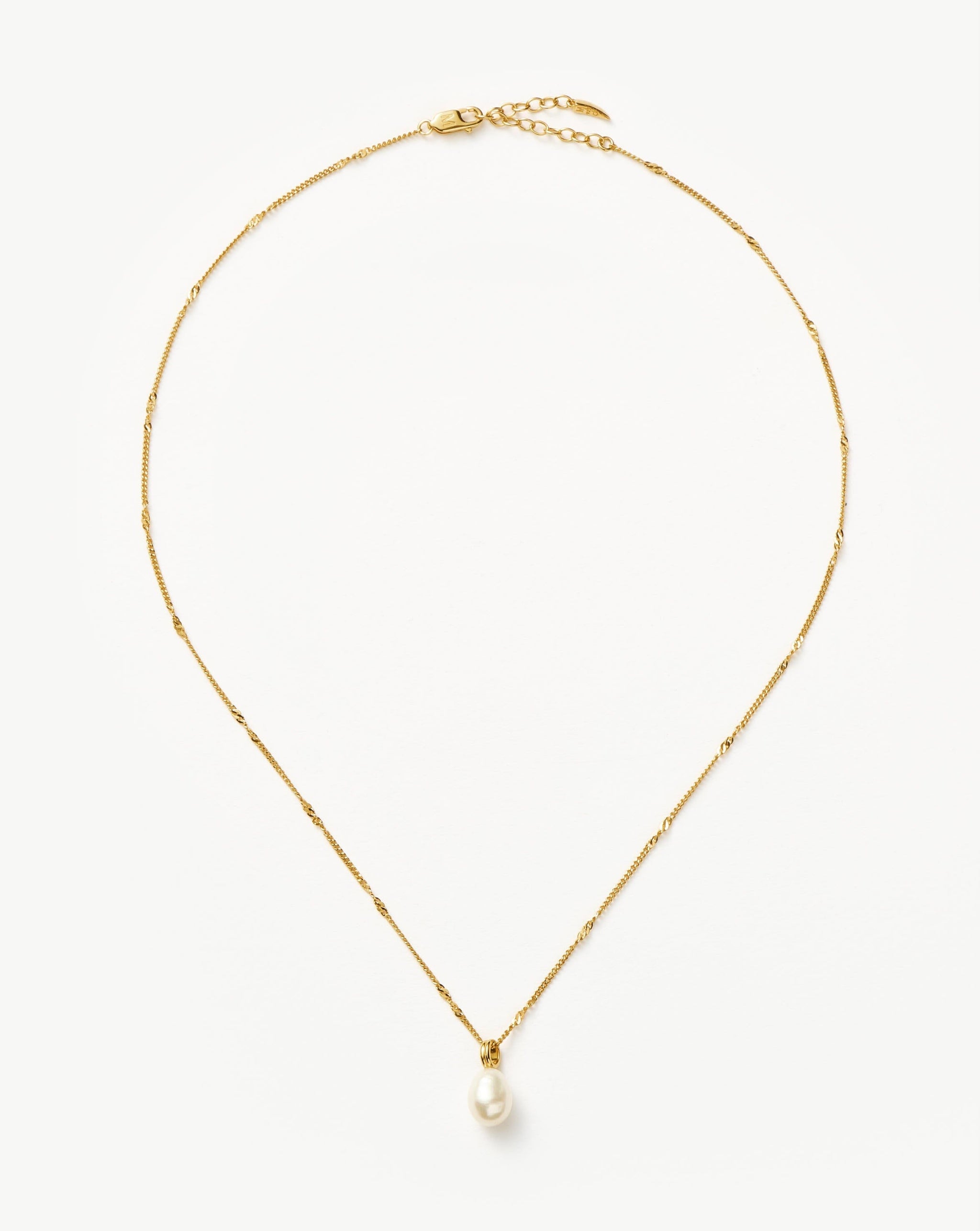 Baroque Pearl Twisted Chain Necklace | 18k Gold Plated Vermeil/Pearl Necklaces Missoma 